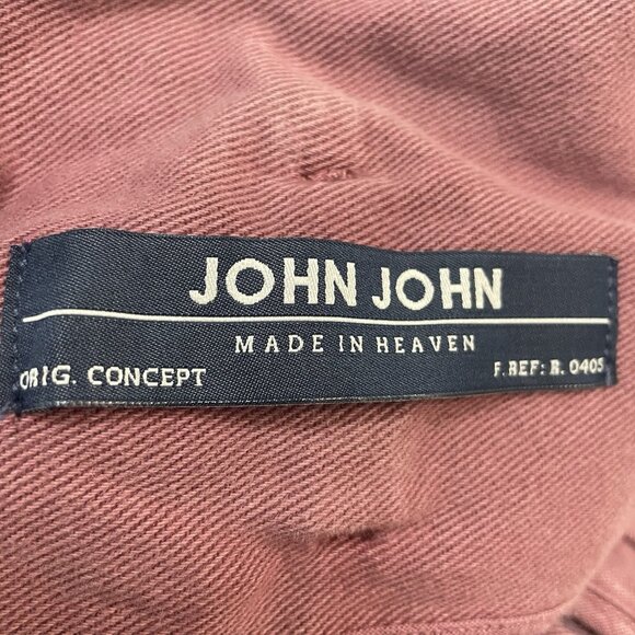 John John Purple Pink 100% Cotton Twill High Rise Paperbag Jean Shorts Size 30 - Picture 3 of 9